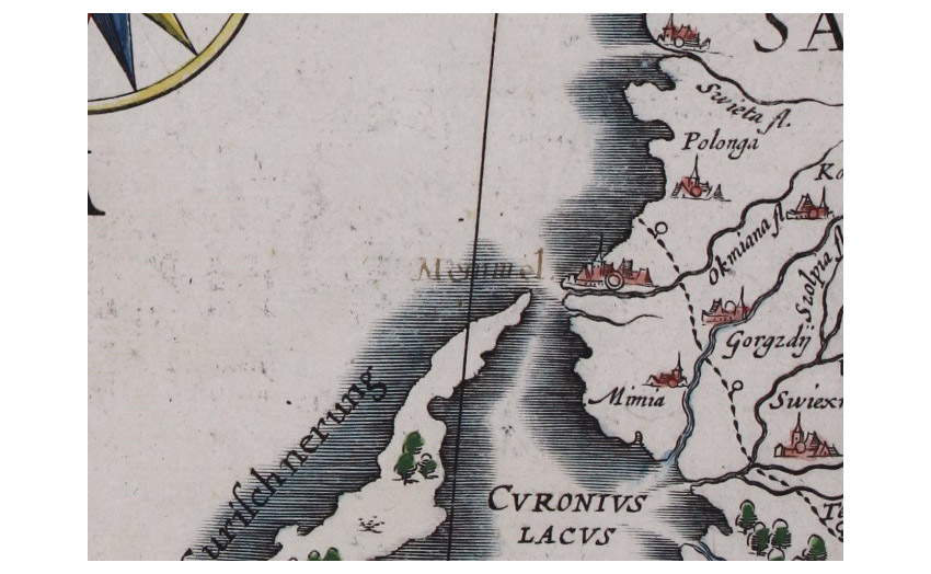 1613 карта ВКЛ Мемель