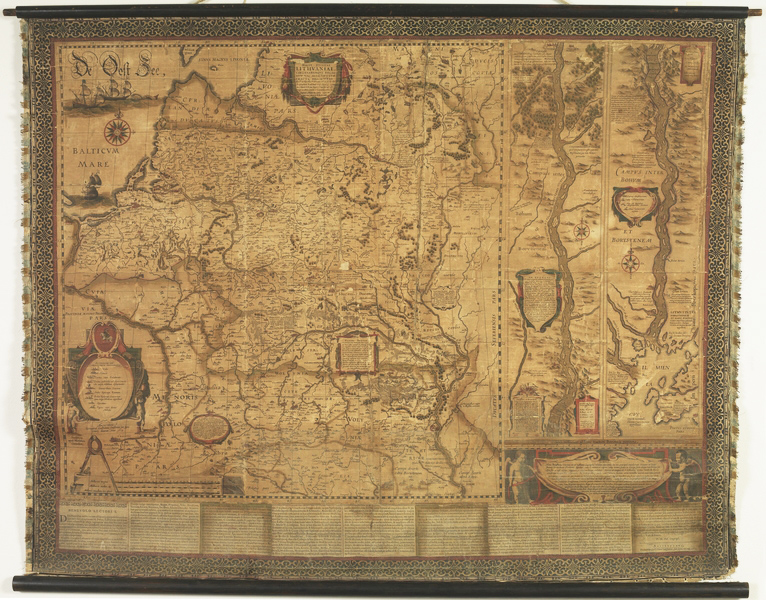 Насценная карта ВКЛ 1613 год. Упсала, Швецыя