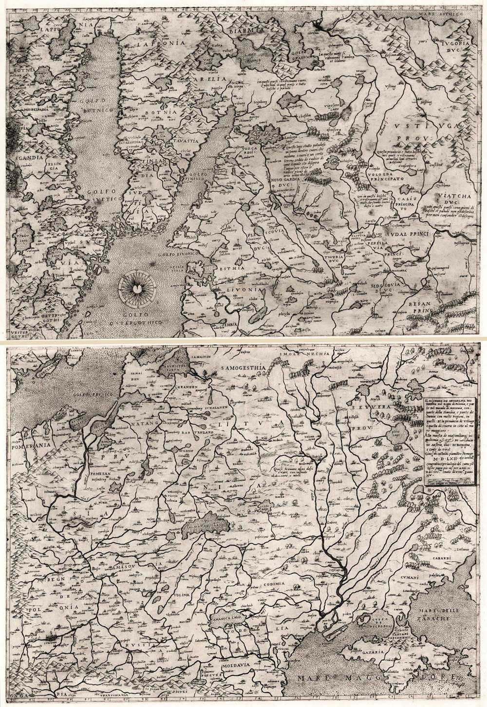 Карта Рэчы Паспалітай old map Polonia