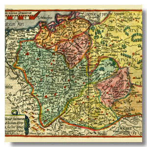 старинная карта Литва