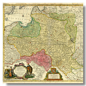 старая карта Литвы