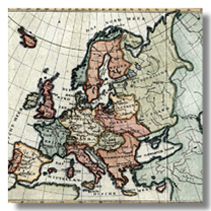 карта Европы антикварная