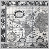 карта мира 17 век